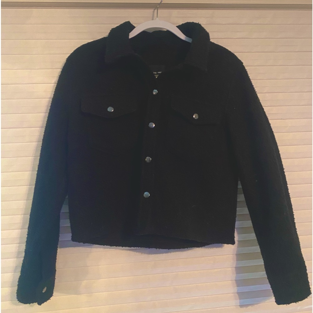 Black Love Tree Button Up Jacket